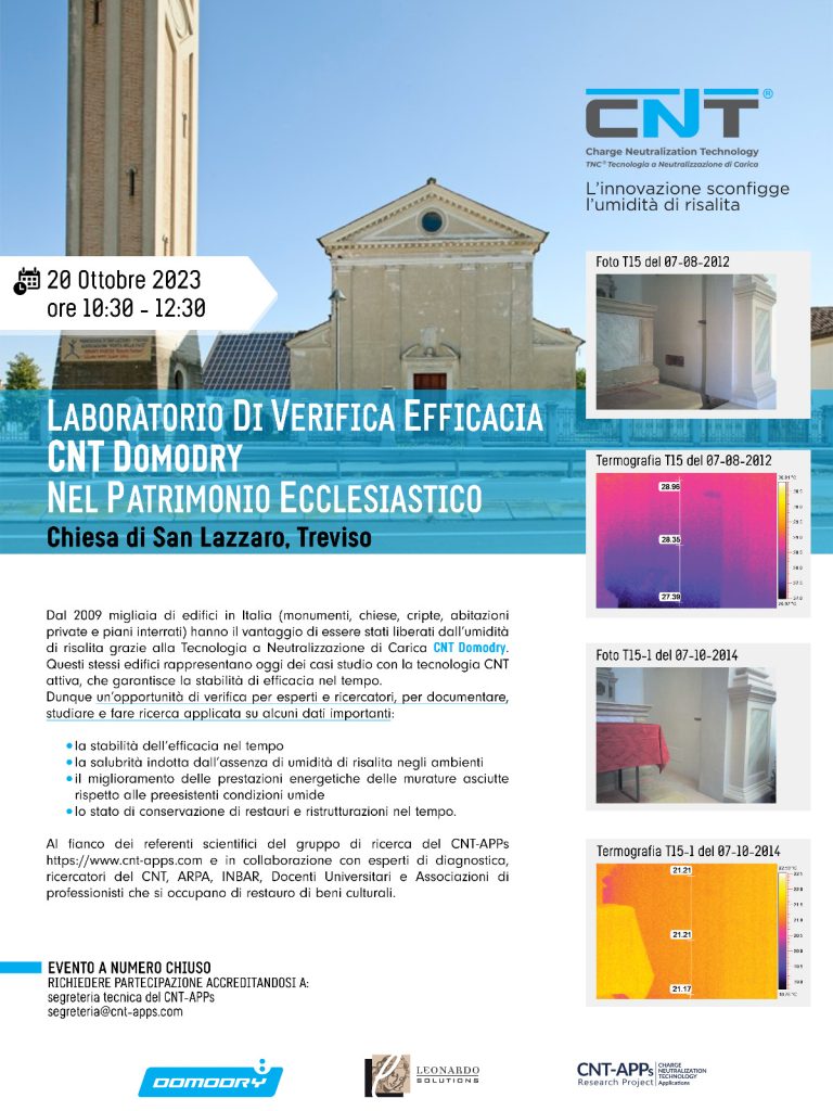 CNT® Domodry nel patrimonio ecclesiastico: laboratorio di verifica a Treviso