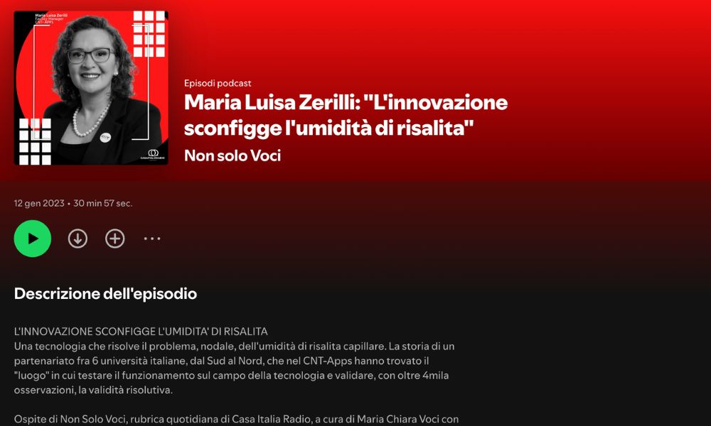 La CNT e il partenariato CNT-APPs protagonisti su Casa Italia Radio